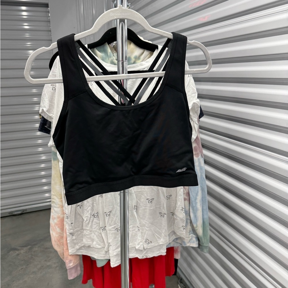Avia | Strappy Sports Bra in Black | size XXXL